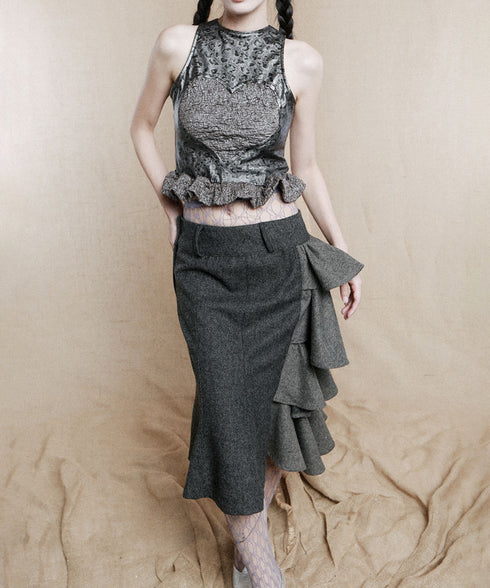 Back Tiered Skirt